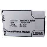 Batteries N Accessories BNA-WB-L12265 Cell Phone Battery - Li-ion, 3.7V, 950mAh, Ultra High Capacity - Replacement for Lenovo BL-058 Battery