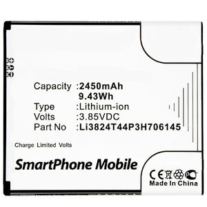 Batteries N Accessories BNA-WB-L8445 Cell Phone Battery - Li-ion, 3.85V, 2450mAh, Ultra High Capacity Battery - Replacement for ZTE Li3824T44P3H706145 Battery