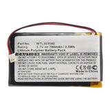 Batteries N Accessories BNA-WB-P16573 GPS Battery - Li-Pol, 3.7V, 700mAh, Ultra High Capacity - Replacement for NavGear WTL303580 Battery