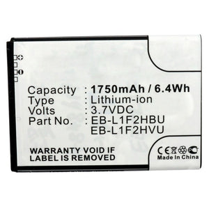 Batteries N Accessories BNA-WB-L12990 Cell Phone Battery - Li-ion, 3.7V, 1750mAh, Ultra High Capacity - Replacement for Samsung EB-L1F2HBU Battery