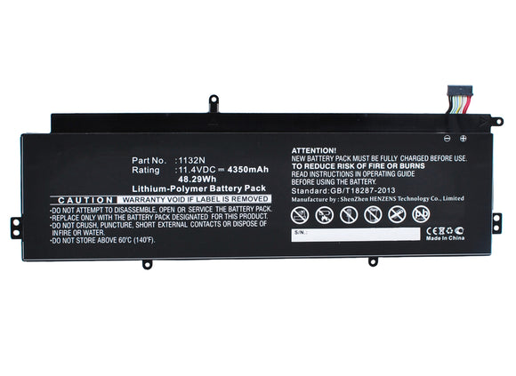 Batteries N Accessories BNA-WB-P4549 Laptops Battery - Li-Pol, 11.4V, 4350 mAh, Ultra High Capacity Battery - Replacement for Dell 01132N Battery