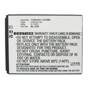 Batteries N Accessories BNA-WB-L10141 Cell Phone Battery - Li-ion, 3.7V, 1100mAh, Ultra High Capacity - Replacement for DOOV BL-G30 Battery