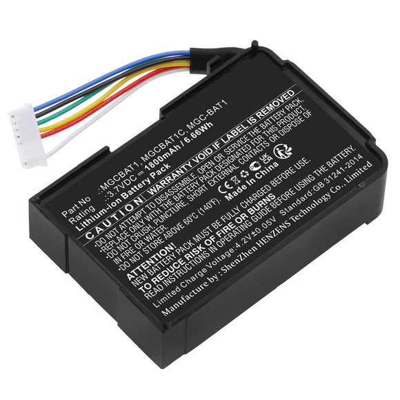 Batteries N Accessories BNA-WB-L18163 Equipment Battery - Li-ion, 3.7V, 1800mAh, Ultra High Capacity - Replacement for GasClip MGCBAT1 Battery