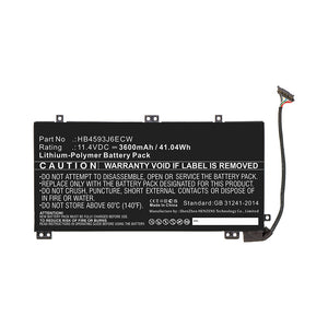 Batteries N Accessories BNA-WB-P16103 Laptop Battery - Li-Pol, 11.4V, 3600mAh, Ultra High Capacity - Replacement for Huawei HB4593J6ECW Battery