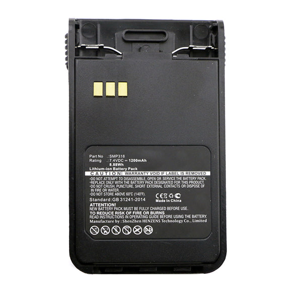 Batteries N Accessories BNA-WB-L14382 2-Way Radio Battery - Li-ion, 7.4V, 1200mAh, Ultra High Capacity - Replacement for Motorola SMP318 Battery