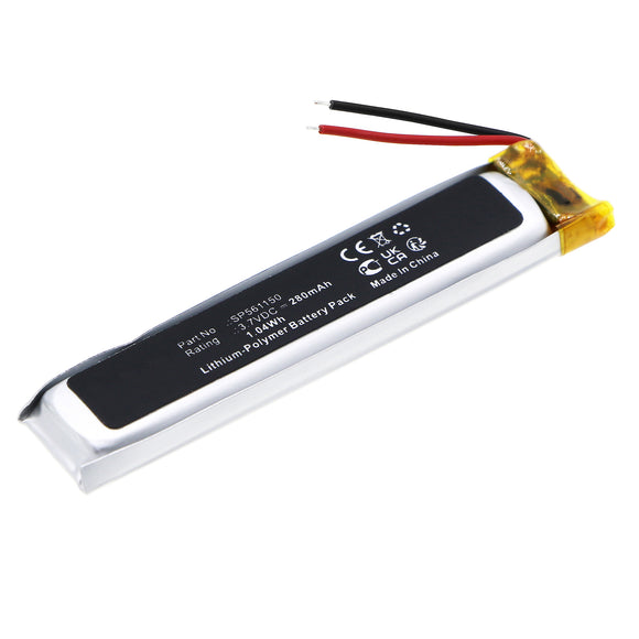 Batteries N Accessories BNA-WB-P19049 Speaker Battery - Li-Pol, 3.7V, 280mAh, Ultra High Capacity - Replacement for Sony SP561150 Battery