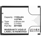 Batteries N Accessories BNA-WB-L1218 Barcode Scanner Battery - Li-Ion, 3.7V, 1100 mAh, Ultra High Capacity Battery - Replacement for CipherLAB BA-80S1A2 Battery