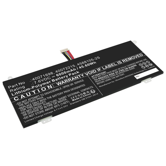 Batteries N Accessories BNA-WB-P18472 Laptop Battery - Li-Pol, 7.6V, 6000mAh, Ultra High Capacity - Replacement for Dynabook 40071698 Battery