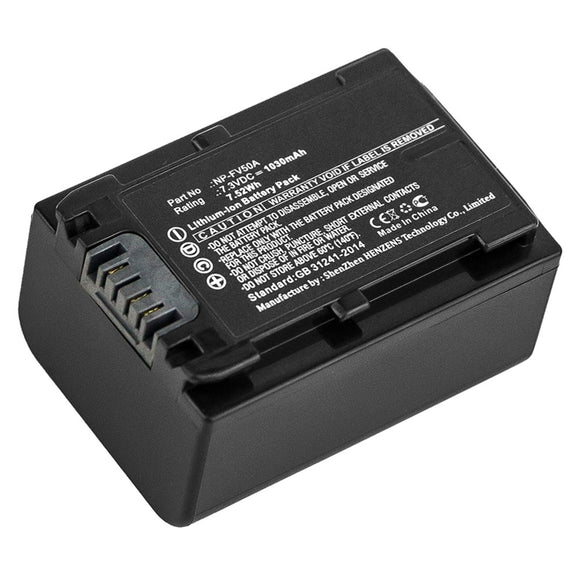 Batteries N Accessories BNA-WB-L9208 Digital Camera Battery - Li-ion, 7.3V, 1030mAh, Ultra High Capacity - Replacement for Sony NP-FV50A Battery