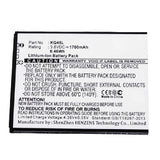 Batteries N Accessories BNA-WB-L12168 Cell Phone Battery - Li-ion, 3.8V, 1700mAh, Ultra High Capacity - Replacement for KAZAM KQ45L-BABBA003048 Battery