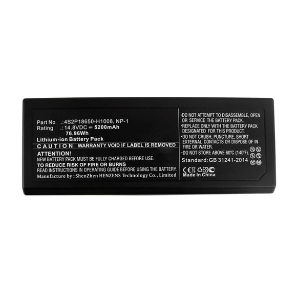 Batteries N Accessories BNA-WB-L16142 Medical Battery - Li-ion, 14.8V, 5200mAh, Ultra High Capacity - Replacement for Biocare NP-1 Battery