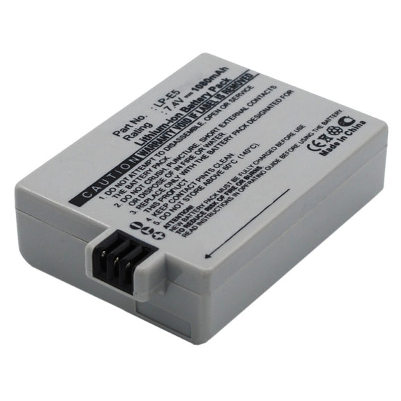 Batteries N Accessories BNA-WB-L8860 Digital Camera Battery - Li-ion, 7.4V, 1500mAh, Ultra High Capacity - Replacement for Canon LP-E5 Battery