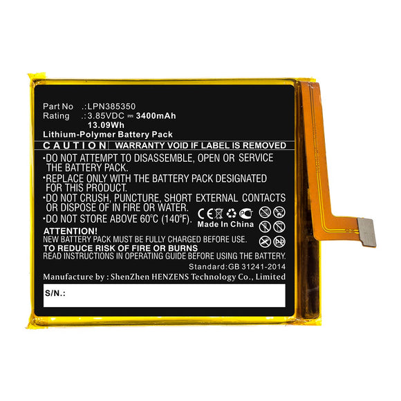 Batteries N Accessories BNA-WB-P10119 Cell Phone Battery - Li-Pol, 3.85V, 3400mAh, Ultra High Capacity - Replacement for Crosscall LPN385350 Battery