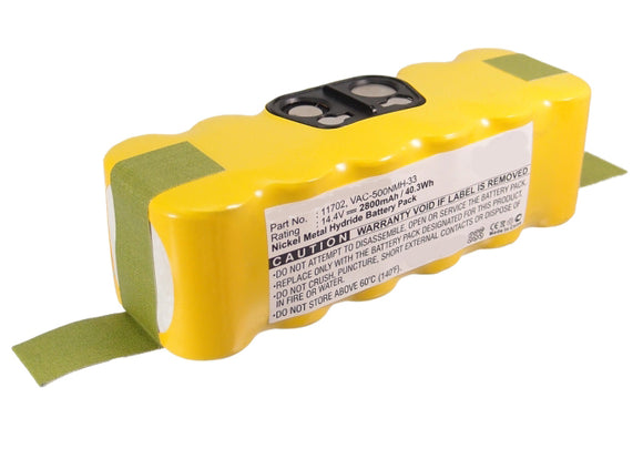 Batteries N Accessories BNA-WB-H6748 Vacuum Cleaners Battery - Ni-MH, 14.4, 2800mAh, Ultra High Capacity Battery - Replacement for Auto Cleaner 11702 Battery