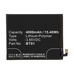 Batteries N Accessories BNA-WB-P15479 Cell Phone Battery - Li-Pol, 3.85V, 4000mAh, Ultra High Capacity - Replacement for Acer BT61 Battery