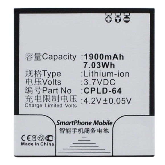 Batteries N Accessories BNA-WB-L3226 Cell Phone Battery - Li-Ion, 3.7V, 1900 mAh, Ultra High Capacity Battery - Replacement for Coolpad CPLD-64 Battery