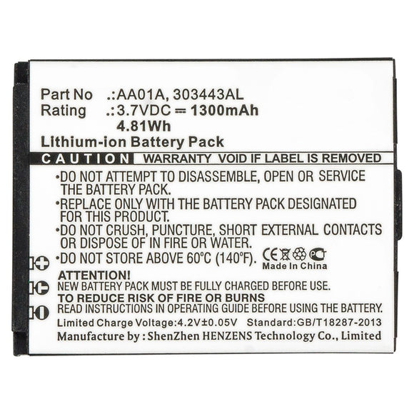 Batteries N Accessories BNA-WB-L8798 Digital Camera Battery - Li-ion, 3.7V, 1300mAh, Ultra High Capacity - Replacement for ACTIVEON AA01A Battery