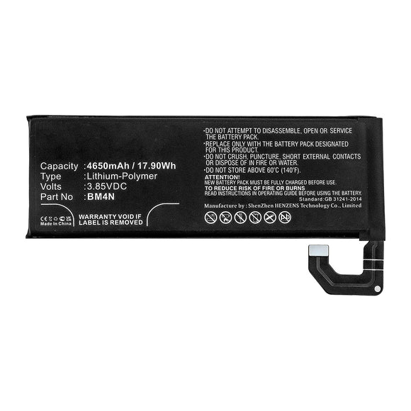 Batteries N Accessories BNA-WB-P14917 Cell Phone Battery - Li-Pol, 3.85V, 4650mAh, Ultra High Capacity - Replacement for Xiaomi BM4N Battery