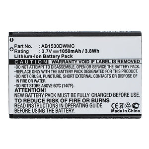 Batteries N Accessories BNA-WB-L14833 Cell Phone Battery - Li-ion, 3.7V, 1050mAh, Ultra High Capacity - Replacement for Philips AB1530DWMC Battery