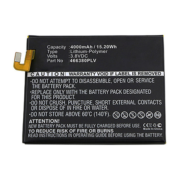 Batteries N Accessories BNA-WB-P14062 Cell Phone Battery - Li-Pol, 3.8V, 4000mAh, Ultra High Capacity - Replacement for ZTE 466380PLV Battery