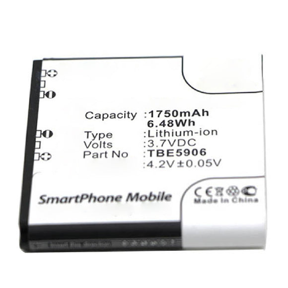 Batteries N Accessories BNA-WB-L12187 Cell Phone Battery - Li-ion, 3.7V, 1750mAh, Ultra High Capacity - Replacement for K-Touch TBW5915A Battery