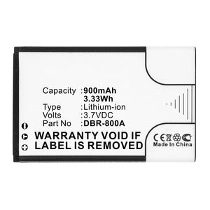 Batteries N Accessories BNA-WB-L10156 Cell Phone Battery - Li-ion, 3.7V, 900mAh, Ultra High Capacity - Replacement for Doro DBR-800B Battery