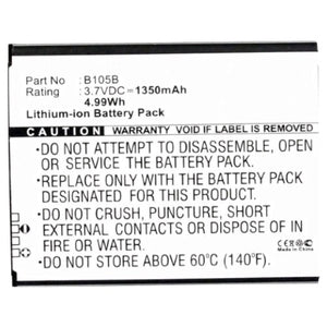 Batteries N Accessories BNA-WB-L3989 Cell Phone Battery - Li-ion, 3.7, 1350mAh, Ultra High Capacity Battery - Replacement for Samsung B105BC, B105BE, B105BK, B105BU Battery