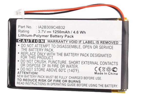 Batteries N Accessories BNA-WB-P4193 GPS Battery - Li-Pol, 3.7V, 1250 mAh, Ultra High Capacity Battery - Replacement for Garmin 010-00538-78 Battery