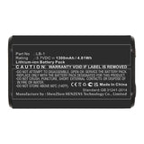 Batteries N Accessories BNA-WB-L17033 Microphone Battery - Li-ion, 3.7V, 1300mAh, Ultra High Capacity - Replacement for Rode LB-1 Battery