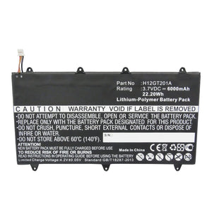 Batteries N Accessories BNA-WB-P12857 Tablet Battery - Li-Pol, 3.7V, 6000mAh, Ultra High Capacity - Replacement for Lenovo H12GT201A Battery