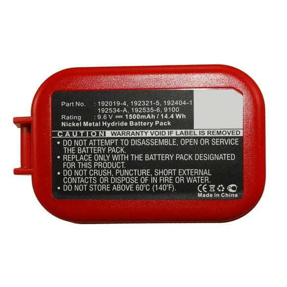 Batteries N Accessories BNA-WB-H15246 Power Tool Battery - Ni-MH, 9.6V, 1500mAh, Ultra High Capacity - Replacement for Makita 9100 Battery