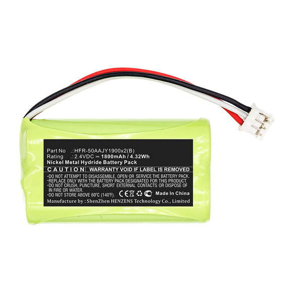 Batteries N Accessories BNA-WB-H15027 Game Console Battery - Ni-MH, 2.4V, 1800mAh, Ultra High Capacity - Replacement for NVIDIA HFR-50AAJY1900x2(B) Battery