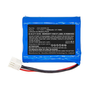 Batteries N Accessories BNA-WB-L16158 Medical Battery - Li-ion, 11.1V, 3400mAh, Ultra High Capacity - Replacement for COMEN 022-000066-00 Battery