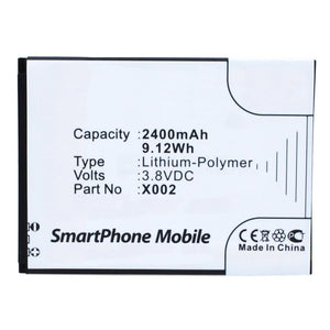 Batteries N Accessories BNA-WB-P9872 Cell Phone Battery - Li-Pol, 3.8V, 2400mAh, Ultra High Capacity - Replacement for Asus X002 Battery