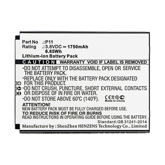 Batteries N Accessories BNA-WB-L10121 Cell Phone Battery - Li-ion, 3.8V, 1750mAh, Ultra High Capacity - Replacement for Cubot P11 Battery