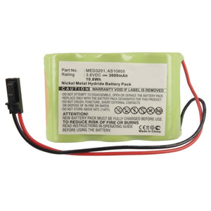Batteries N Accessories BNA-WB-H9325 Medical Battery - Ni-MH, 3.6V, 3000mAh, Ultra High Capacity - Replacement for Alaris Medicalsystems AS10805 Battery