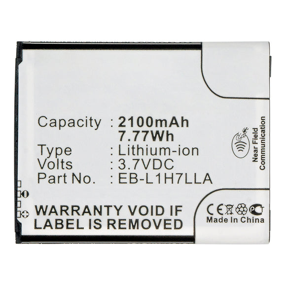 Batteries N Accessories BNA-WB-L13126 Cell Phone Battery - Li-ion, 3.8V, 2100mAh, Ultra High Capacity - Replacement for Samsung EB-L1H7LLA Battery