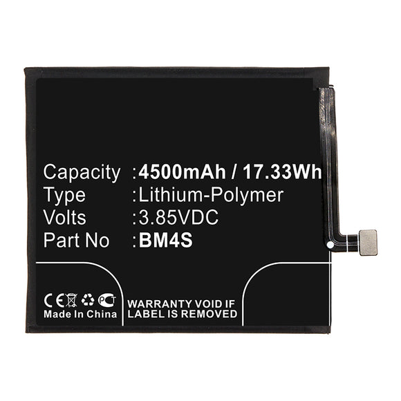 Batteries N Accessories BNA-WB-P16530 Cell Phone Battery - Li-Pol, 3.85V, 4500mAh, Ultra High Capacity - Replacement for Xiaomi BM4S Battery