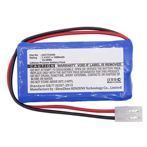 Batteries N Accessories BNA-WB-P13603 Medical Battery - Li-Pol, 7.4V, 1400mAh, Ultra High Capacity - Replacement for Shenke AEC703466 Battery