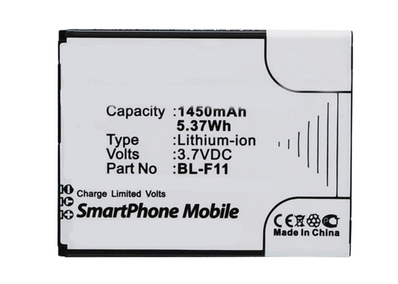 Batteries N Accessories BNA-WB-L3539 Cell Phone Battery - Li-Ion, 3.7V, 1450 mAh, Ultra High Capacity Battery - Replacement for PHICOMM BL-F11 Battery