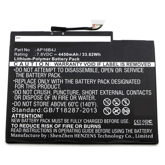 Batteries N Accessories BNA-WB-P10358 Laptop Battery - Li-Pol, 7.6V, 4450mAh, Ultra High Capacity - Replacement for Acer AP16B4J Battery