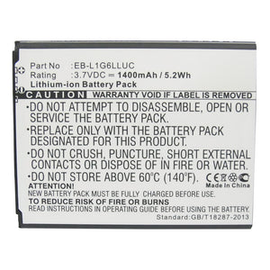 Batteries N Accessories BNA-WB-L13110 Cell Phone Battery - Li-ion, 3.7V, 1400mAh, Ultra High Capacity - Replacement for Samsung EB585158LP Battery