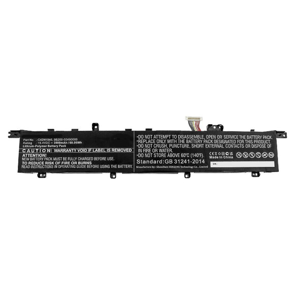 Batteries N Accessories BNA-WB-P10564 Laptop Battery - Li-Pol, 15.4V, 3900mAh, Ultra High Capacity - Replacement for Asus C42N1846 Battery