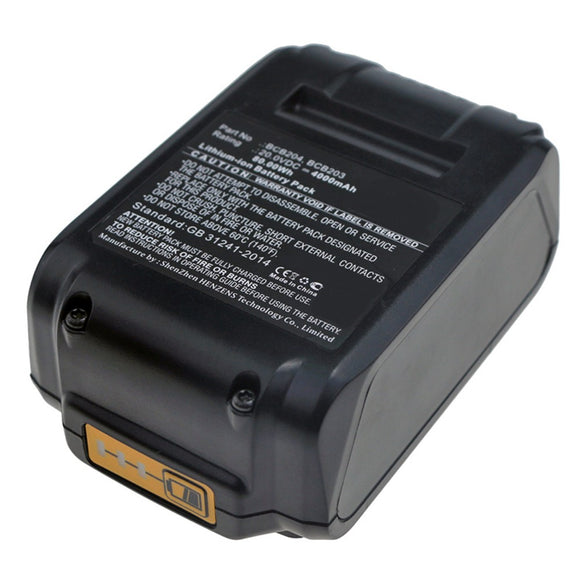 Batteries N Accessories BNA-WB-L10959 Power Tool Battery - Li-ion, 20V, 4000mAh, Ultra High Capacity - Replacement for BOSTITCH BCB203 Battery