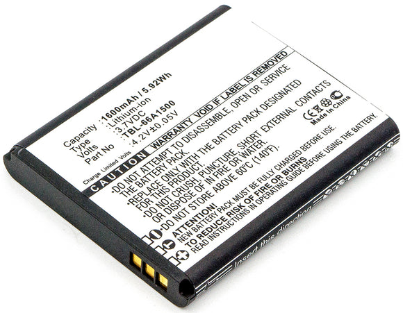 Batteries N Accessories BNA-WB-L1522 Wifi Hotspot Battery - Li-ion, 3.7V, 1600mAh, Ultra High Capacity - Replacement for TP-Link TBL-66A1500 Battery