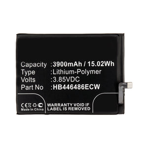 Batteries N Accessories BNA-WB-P11990 Cell Phone Battery - Li-Pol, 3.85V, 3900mAh, Ultra High Capacity - Replacement for Huawei HB446486ECW Battery