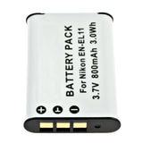Batteries N Accessories BNA-WB-ENEL11 Digital Camera Battery - li-ion, 3.7V, 800 mAh, Ultra High Capacity Battery - Replacement for Nikon EN-EL11 Battery