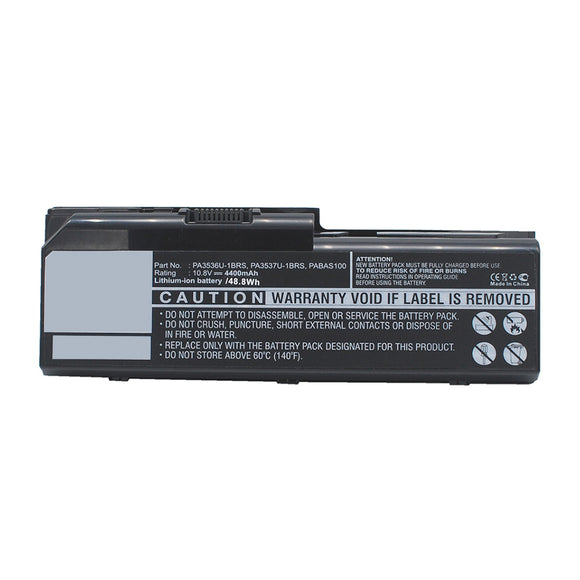 Batteries N Accessories BNA-WB-L13573 Laptop Battery - Li-ion, 10.8V, 4400mAh, Ultra High Capacity - Replacement for Toshiba PA3536U-1BRS Battery