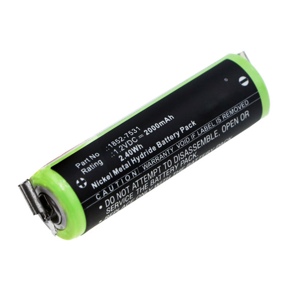 Batteries N Accessories BNA-WB-H15354 Shaver Battery - Ni-MH, 1.2V, 2000mAh, Ultra High Capacity - Replacement for Moser 1852-7531 Battery