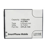 Batteries N Accessories BNA-WB-L10058 Cell Phone Battery - Li-ion, 3.7V, 1100mAh, Ultra High Capacity - Replacement for Coolpad CPLD-108 Battery